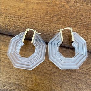 Like new Celine resin hoop earrings clear